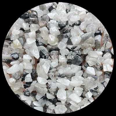 سیترین سیاه جواهرات روتیل شده گنجی کریستال طبیعی شکل نامنظم تراشه سنگ خرد سنگ گنجی رشته های گنجی گنجی برای دستبند