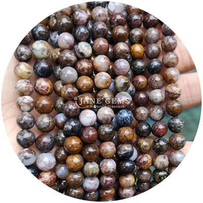 عمده فروشی سنگ طبیعی جاسپیر لوله گنجی 8mm لابرادوریت لوله گنجی رز کوارتز لوله گنجی فاصله برای جواهرات