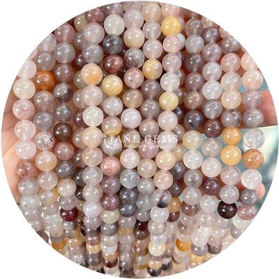 عمده فروشی سنگ طبیعی جاسپیر لوله گنجی 8mm لابرادوریت لوله گنجی رز کوارتز لوله گنجی فاصله برای جواهرات