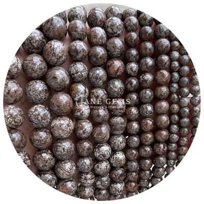 عمده فروشی سنگ قیمتی طبیعی گره های گرده 8 میلی متری گره های گرده های همیتیت سنگ لاوا سنگ گرده گره های ابات فاصله دهنده برای جواهرات M