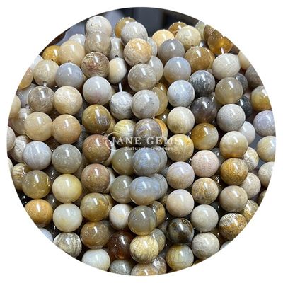 عمده فروشی سنگ قیمتی طبیعی گره های گرده 8 میلی متری گره های گرده های همیتیت سنگ لاوا سنگ گرده گره های ابات فاصله دهنده برای جواهرات M