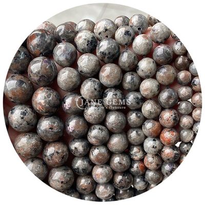 عمده فروشی سنگ قیمتی طبیعی گره های گرده 8 میلی متری گره های گرده های همیتیت سنگ لاوا سنگ گرده گره های ابات فاصله دهنده برای جواهرات M