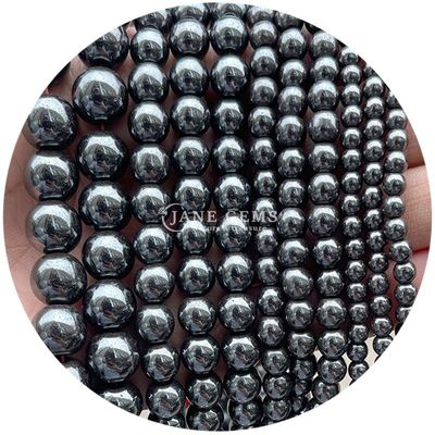 عمده فروشی سنگ قیمتی طبیعی گره های گرده 8 میلی متری گره های گرده های همیتیت سنگ لاوا سنگ گرده گره های ابات فاصله دهنده برای جواهرات M