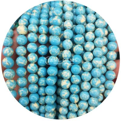 عمده فروشی Howlite سنگ گرد گره های گشوده فیروزه گره های گشوده گره های گرد فاصله برای ساخت جواهرات