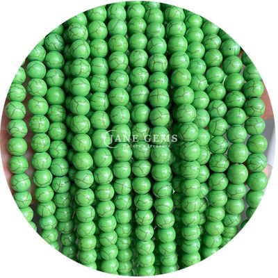 عمده فروشی Howlite سنگ گرد گره های گشوده فیروزه گره های گشوده گره های گرد فاصله برای ساخت جواهرات
