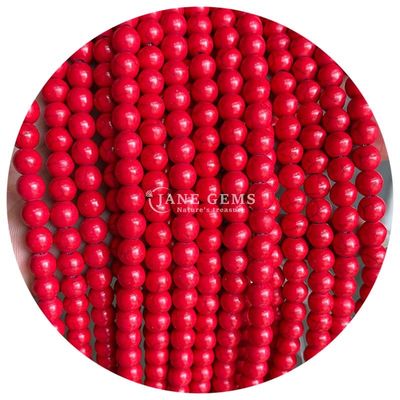 عمده فروشی Howlite سنگ گرد گره های گشوده فیروزه گره های گشوده گره های گرد فاصله برای ساخت جواهرات