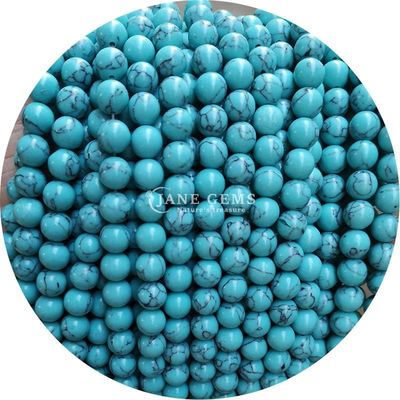 عمده فروشی Howlite سنگ گرد گره های گشوده فیروزه گره های گشوده گره های گرد فاصله برای ساخت جواهرات