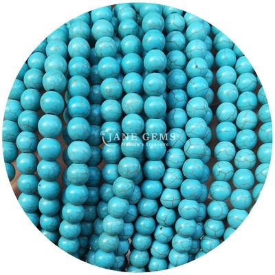 عمده فروشی Howlite سنگ گرد گره های گشوده فیروزه گره های گشوده گره های گرد فاصله برای ساخت جواهرات