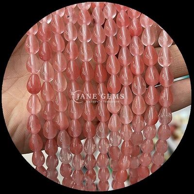 ژاسپیر قرمز اوپالیت چشم ببر گوهر مروارید طبیعی کریستال آب قطره شکل سنگ رشته های مروارید آزاد برای دستبند