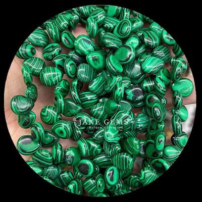 مالاکیت شفاف کوارتز گوهر گوهر طبیعی کریستال آب قطره شکل سنگ رشته گوهر گشاد برای دستبند