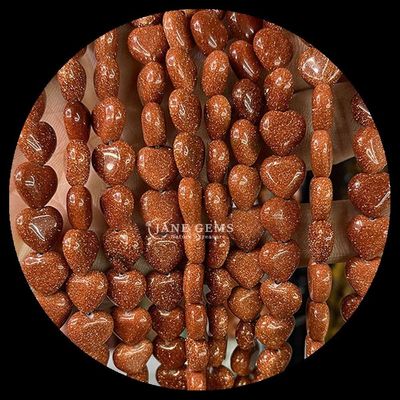 سنگ خشکی سفید ید طلا سنگ قیمتی گنجی طبیعی کریستال شکل قلب سنگ رشته های گنجی گشایی برای دستبنده