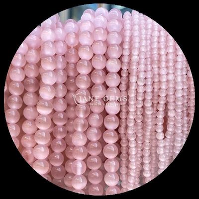 نارنجی بنفش زرد رنگارنگ شکل گرد چشم گربه حلقه گنجی رشته گنجی اندازه 4mm / 6mm / 8mm / 10mm / 12mm