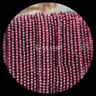 تورمالین گارنت سنگ قیمتی طبیعی گنجی صورت دار اباکوس شکل گنجی باز رشته برای انرژی درمانی و جواهرات DIY Ma