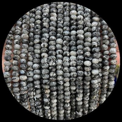 سنگ هندی گل سرخ نقطه سبز سنگ قیمتی طبیعی رشته های مروارید سنگ قیمتی طبیعی مروارید اباکوس برای هدیه های سفارشی