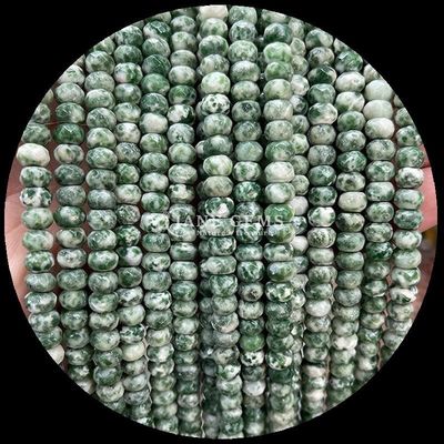 سنگ هندی گل سرخ نقطه سبز سنگ قیمتی طبیعی رشته های مروارید سنگ قیمتی طبیعی مروارید اباکوس برای هدیه های سفارشی