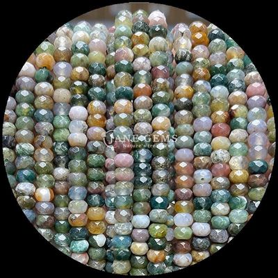 سنگ هندی گل سرخ نقطه سبز سنگ قیمتی طبیعی رشته های مروارید سنگ قیمتی طبیعی مروارید اباکوس برای هدیه های سفارشی