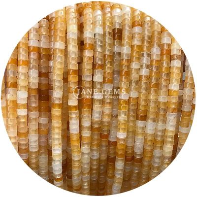 گلدان کریستال طبیعی گرد گنجی سنگ نیمه گرانبها رشته گشوده انرژی شفا گنجی برای ساخت جواهرات