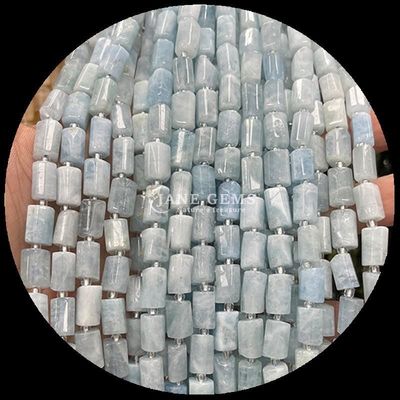 سنگ های قیمتی گنجی کریستال طبیعی آکوامارین Prehnite سنگ قیمتی شکل سلندر شکل شکل گنجی گنجی برای ساخت جواهرات