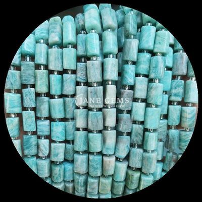 سنگ های قیمتی گنجی کریستال طبیعی آکوامارین Prehnite سنگ قیمتی شکل سلندر شکل شکل گنجی گنجی برای ساخت جواهرات