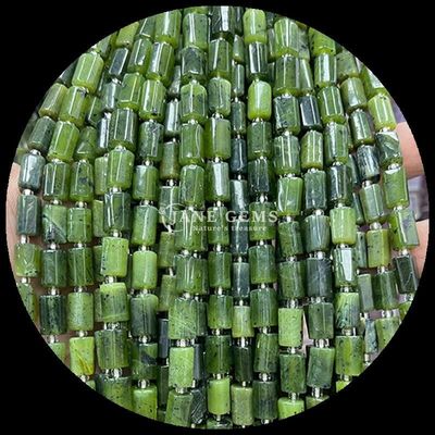 سنگ های قیمتی گنجی کریستال طبیعی آکوامارین Prehnite سنگ قیمتی شکل سلندر شکل شکل گنجی گنجی برای ساخت جواهرات