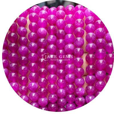 پولیش شده صاف هتی سفید ژاد کلسدونی روشن هلو کلسدونی گره های آزاد برای ساخت جواهرات DIY