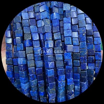 شکل مربع مکعب Howlite Lapis Lazuli رشته های گنجی گشاده برای ساخت جواهرات DIY