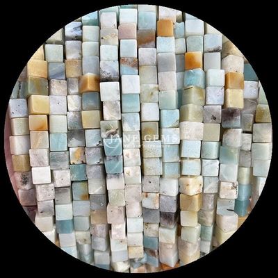 جواهرات طبیعی جنوبی آمازونیت شکل مربع سنگ قیمتی رشته های مروارید برای جواهرات DIY و انرژی درمانی