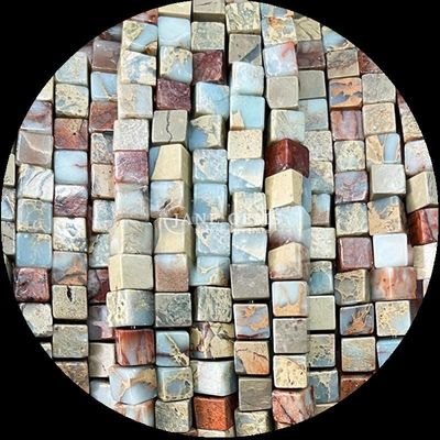 جواهرات طبیعی جنوبی آمازونیت شکل مربع سنگ قیمتی رشته های مروارید برای جواهرات DIY و انرژی درمانی