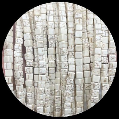 شکل مربع مکعب سنگ قیمتی طبیعی گل سرخ فیروزه سیاه آکات رشته های گل گشاده برای جواهرات DIY