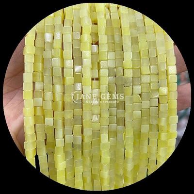 شکل مربع مکعب سنگ قیمتی طبیعی لیمو جید رودونیت رشته های لوله ای برای درمان و جواهرات DIY