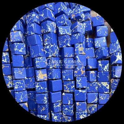 شکل مربع مکعب سنگ قیمتی طبیعی لیمو جید رودونیت رشته های لوله ای برای درمان و جواهرات DIY