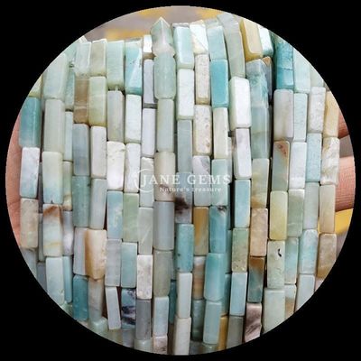 یکاکیت طبیعی مالاکیت مستطیل شکل مربع سنگ قیمتی رشته های مروارید برای جواهرات DIY
