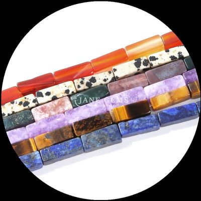 پولیش شده پایان مستطیل جواهرات گوهر بنفش کلسدونی نقشه جاسپر 4x13mm برای جواهرات DIY