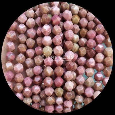 سنگ قیمتی صورت دار شکل الماس طبیعی رودونیت آمازونیت