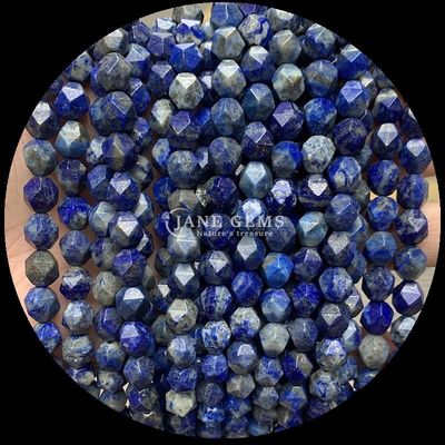 سنگهای قیمتی طبیعی با چهره های زیبا فلوئوریت لپیس لازیلی رشته های گشوده برای ساخت جواهرات