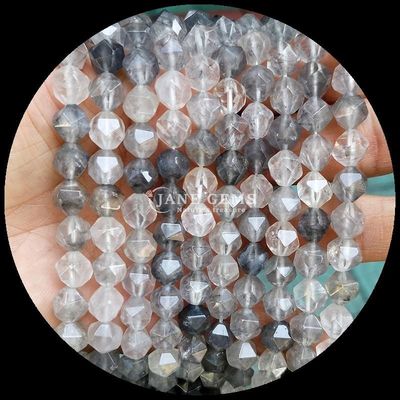 سنگ های قیمتی طبیعی در رنگ های مختلف آبنبات کوارتز آکوامارین رشته های گشوده برای جواهرات DIY