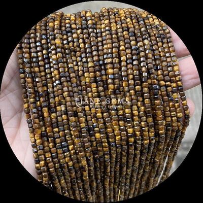 سنگ قیمتی مروارید مکعب روبی Zoisite چشم ببر رشته های آزاد مربع مروارید برای ساخت جواهرات DIY