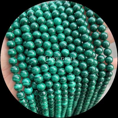 سنگ قیمتی گرد پولیش شده مروارید DIY Lapis Lazuli مالاکیت تورمالین رشته های گشاده برای ساخت جواهرات