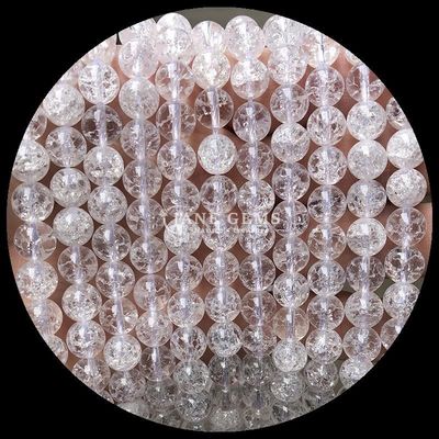 سنگ قیمتی گرد کوارتز آتش کوارتز دوددار رشته های گنجی در رنگ های مختلف برای ساخت جواهرات DIY