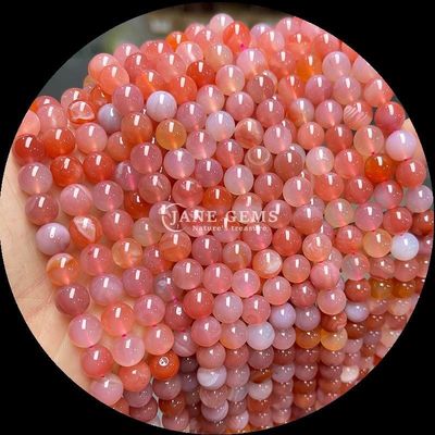 ساخت جواهرات DIY 8 میلی متر حلقه های سنگ قیمتی طبیعی در آگات گیلاس و رشته های مختلف آگات برای گوشواره ها