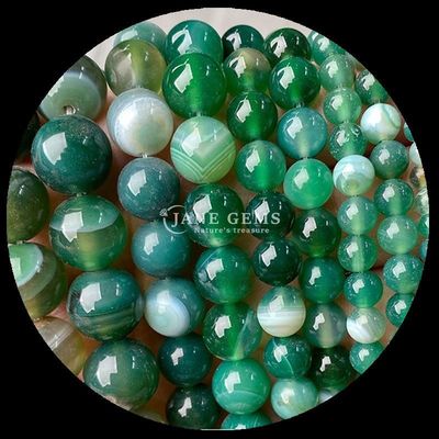 سنگ قیمتی 8 میلی متر مروارید مختلف مروارید آگات سبز آگات کارنیل قهوه ای آگات رشته های مروارید گشاده برای DIY