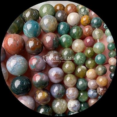 سنگ قیمتی 8 میلی متر مروارید مختلف مروارید آگات سبز آگات کارنیل قهوه ای آگات رشته های مروارید گشاده برای DIY