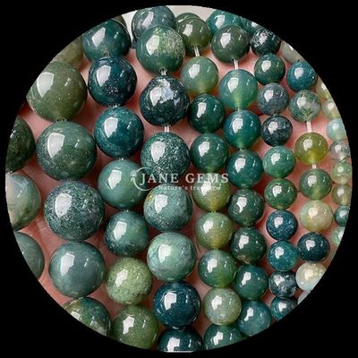 سنگ قیمتی 8 میلی متر مروارید مختلف مروارید آگات سبز آگات کارنیل قهوه ای آگات رشته های مروارید گشاده برای DIY