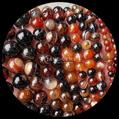 مروارید های رنگارنگ آگات سفارشی شده در شکل 8 میلی متری گرد از برای ساخت جواهرات