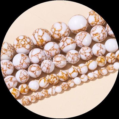 DIY ساخت جواهرات شکل گرد پولیش شده رشته های مروارید با رنگ سنگ قیمتی چندرنگ