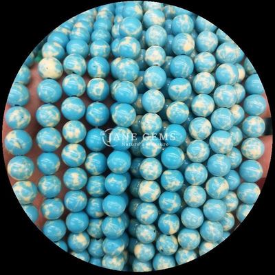 DIY ساخت جواهرات شکل گرد پولیش شده رشته های مروارید با رنگ سنگ قیمتی چندرنگ