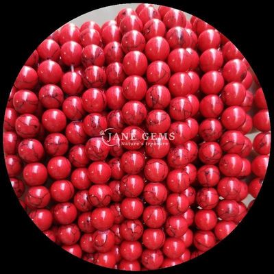 8 میلی متری جواهرات پولیش شده گنجی برای جواهرات ساخت لوازم مختلف رنگ های فیروزه ای رشته های گنجی