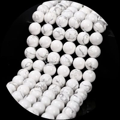 سنگ قیمتی کنده گرد چند رنگی انواع مختلف Howlite مروارید فیروزه ای آفریقایی برای جواهرات DIY