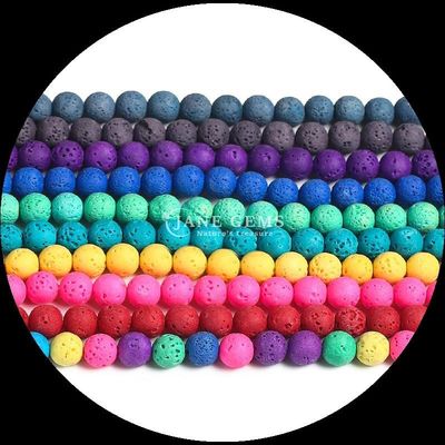 سنگ قیمتی چند رنگی رنگ های مختلف سنگ لاوا طبیعی سنگ شفا سنگ رشته های گنجی گشوده برای جواهرات DIY