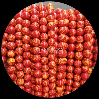 سنگ قیمتی مختلف رنگ مصنوعی سنگ های مالاکیت برای ساخت جواهرات DIY